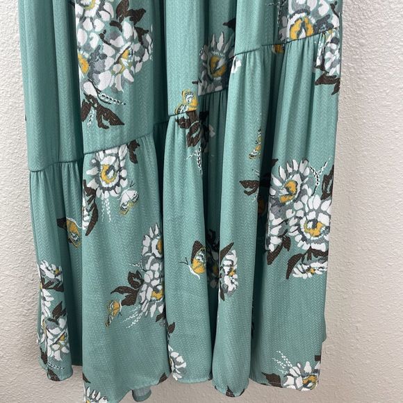 Free People All I Got Maxi Dress Torquiose Floral - Picture 13 of 14